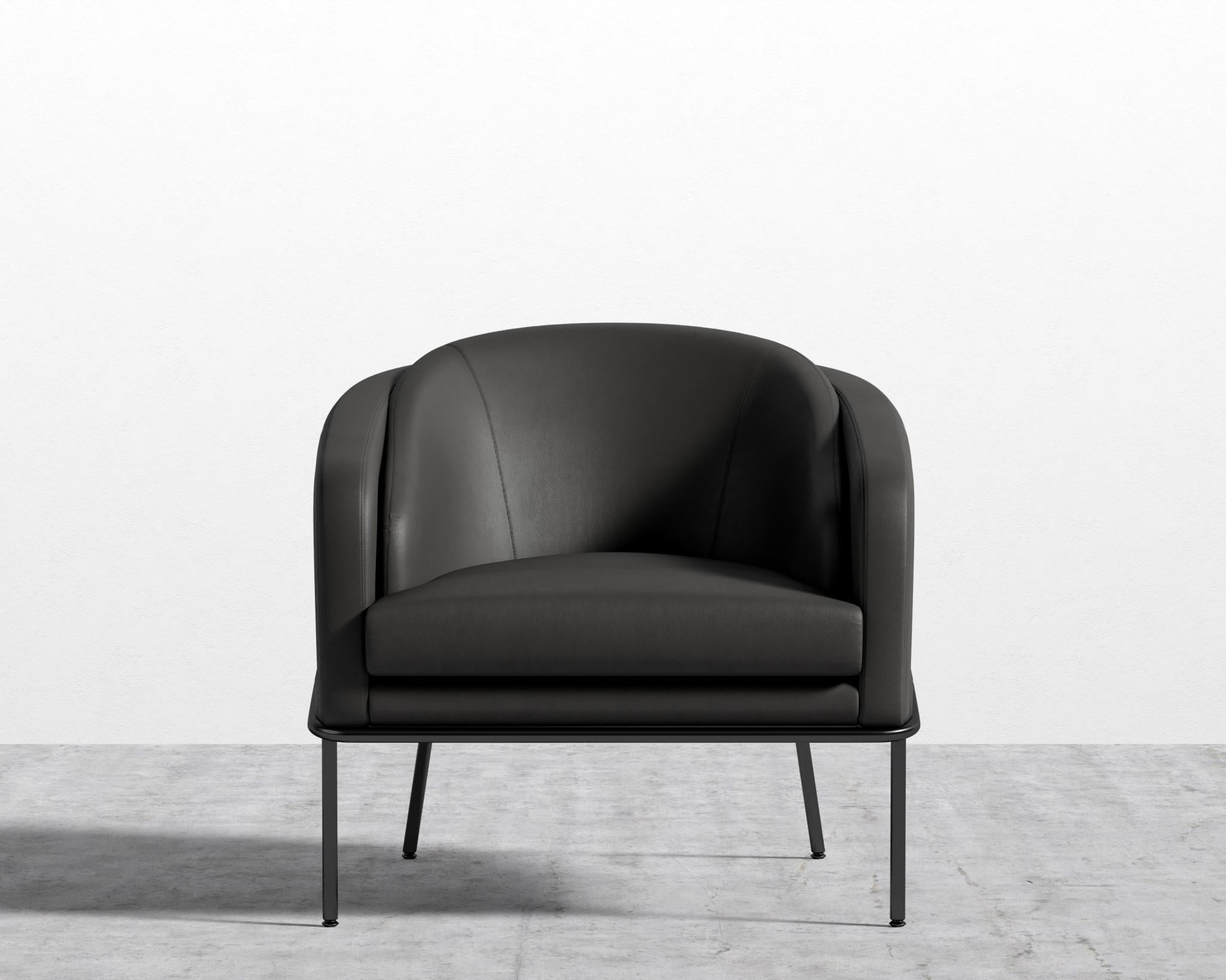 Angelo Lounge Chair - Black - Angelo, Microfiber Leather - Trento Jet Black