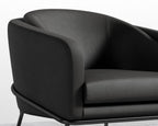 Angelo Lounge Chair - Black - Angelo, Microfiber Leather - Trento Jet Black
