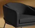 Angelo Lounge Chair - Black - Angelo, PU Leather - Monaco Black