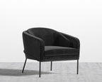 Angelo Lounge Chair - Black - Angelo, Plush Velvet - Black