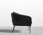 Angelo Lounge Chair - Black - Angelo, Plush Velvet - Black
