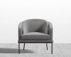 Angelo Lounge Chair - Black - Angelo, Plush Velvet - Glacier Grey