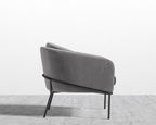 Angelo Lounge Chair - Black - Angelo, Plush Velvet - Glacier Grey