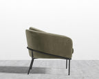 Angelo Lounge Chair - Black - Angelo, Signature Plush Velvet - Olive Green