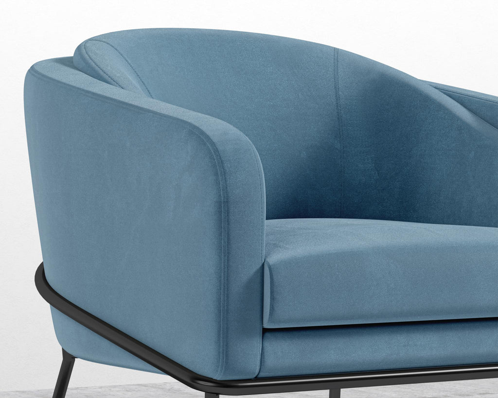 Angelo Lounge Chair - Black - Angelo, Plush Velvet - Solstice