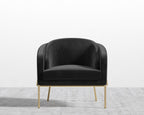 Angelo Lounge Chair - Black - Angelo, Plush Velvet - Black