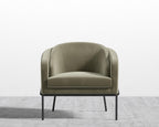 Angelo Lounge Chair - Black - Angelo, Signature Plush Velvet - Olive Green