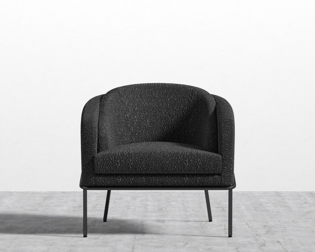 Angelo Lounge Chair - Black - Angelo, Chatou Bouclé - Caviar