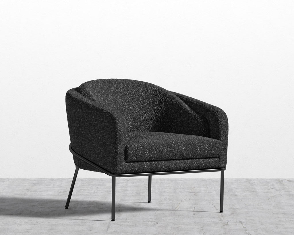 Angelo Lounge Chair - Black - Angelo, Chatou Bouclé - Caviar