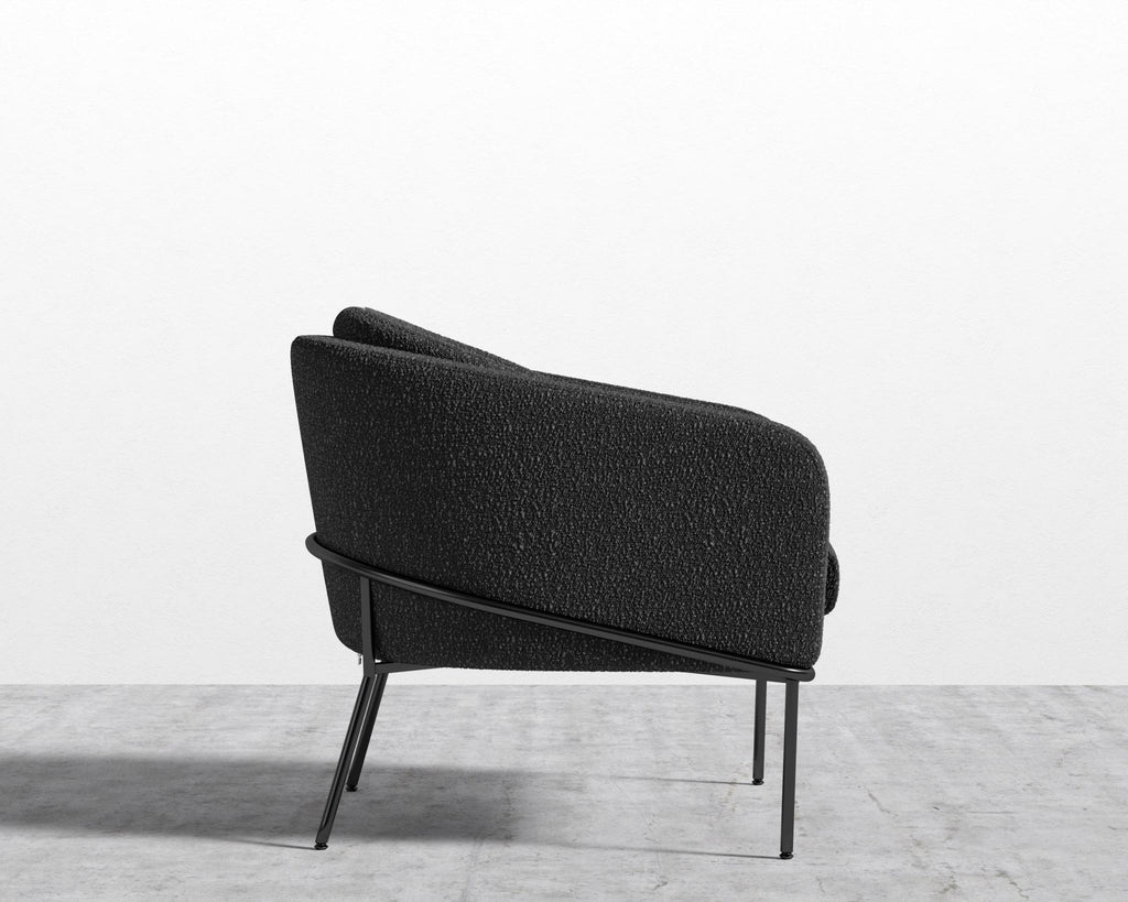 Angelo Lounge Chair - Black - Angelo, Chatou Bouclé - Caviar