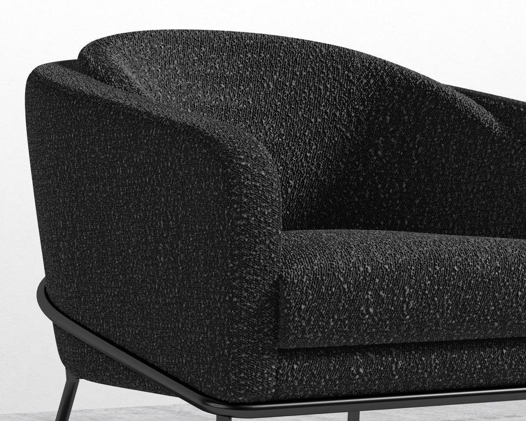 Angelo Lounge Chair - Black - Angelo, Chatou Bouclé - Caviar