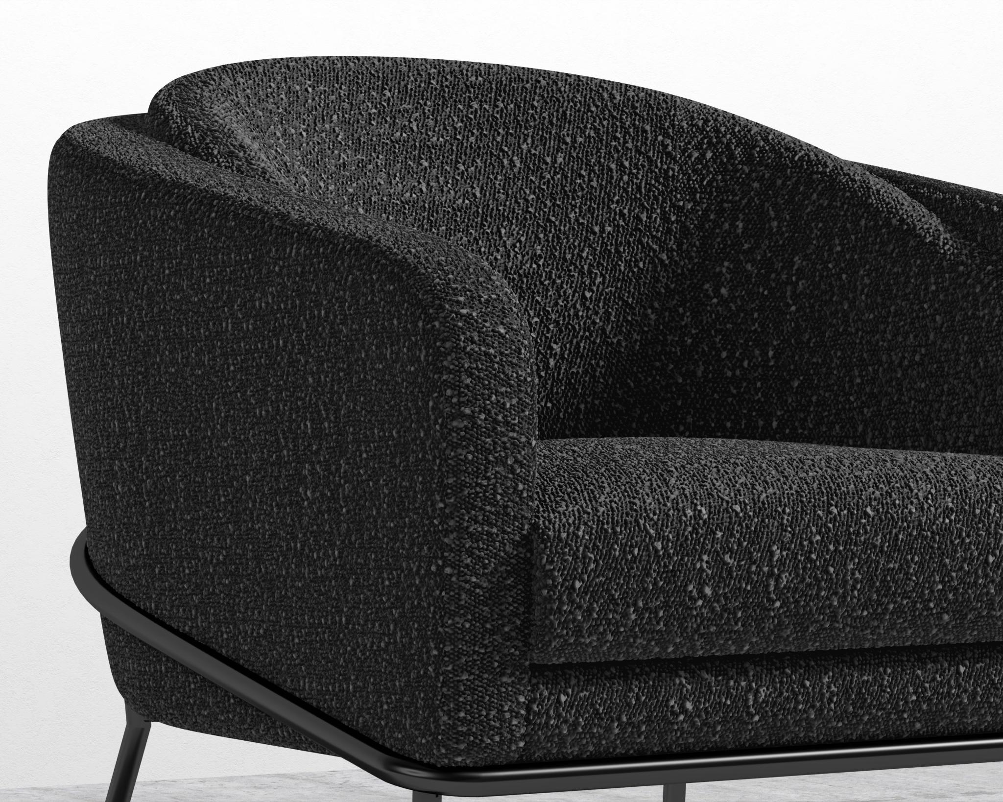 Angelo Lounge Chair - Black - Angelo, Chatou Bouclé - Caviar