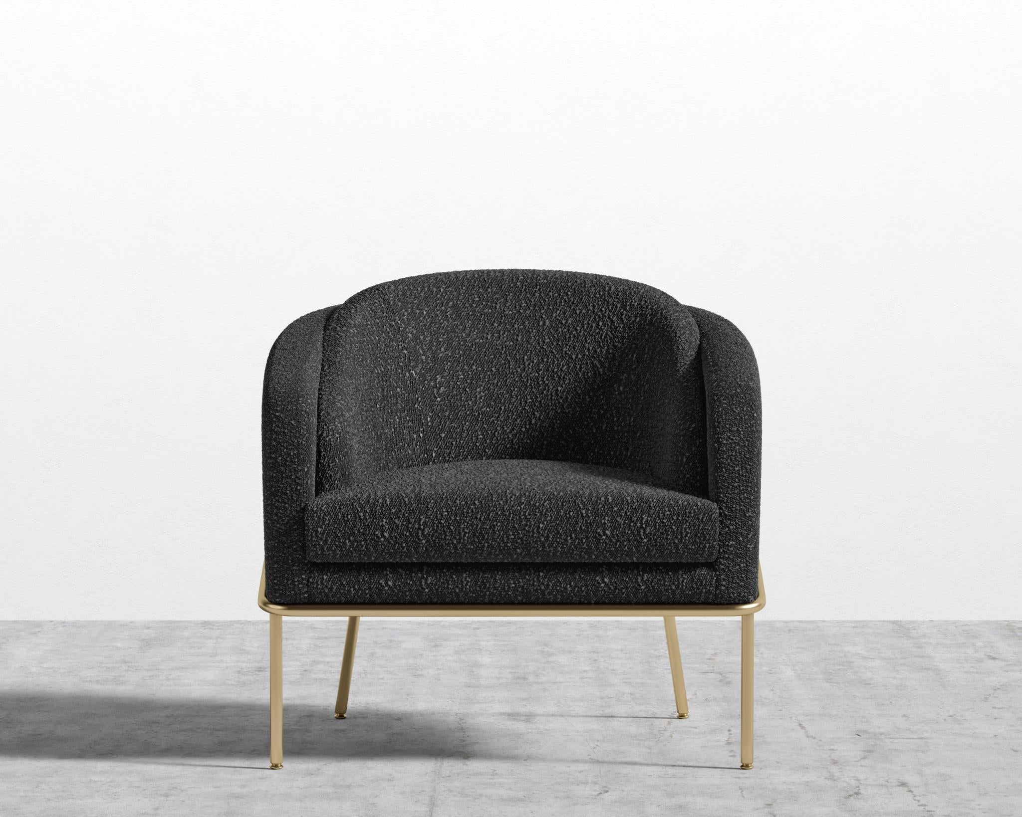 Angelo Lounge Chair - Black - Angelo, Chatou Bouclé - Caviar