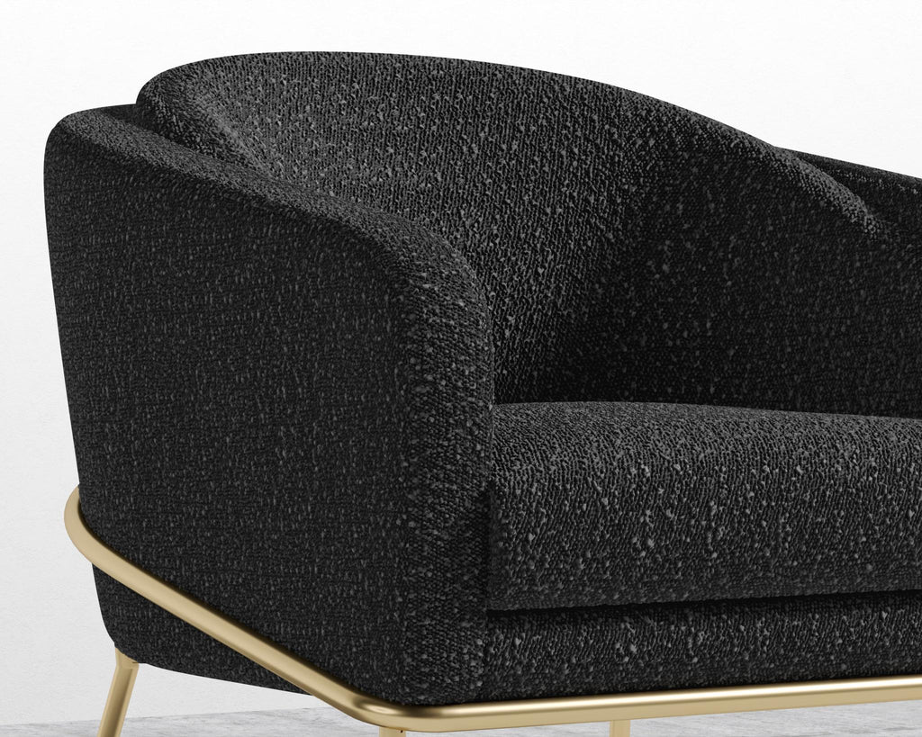 Angelo Lounge Chair - Black - Angelo, Chatou Bouclé - Caviar