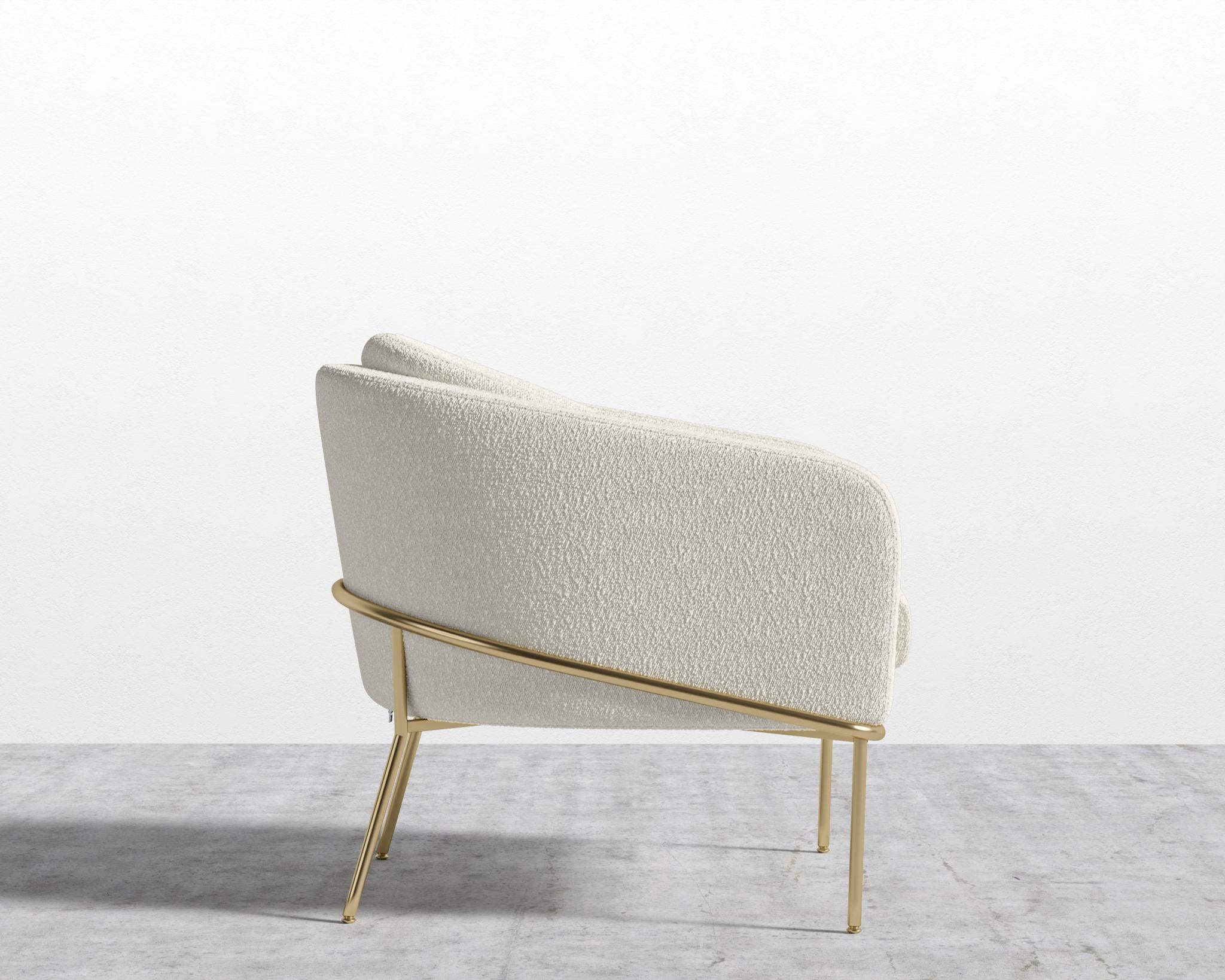 Angelo Lounge Chair - Black - Angelo, Chatou Bouclé - Pearl