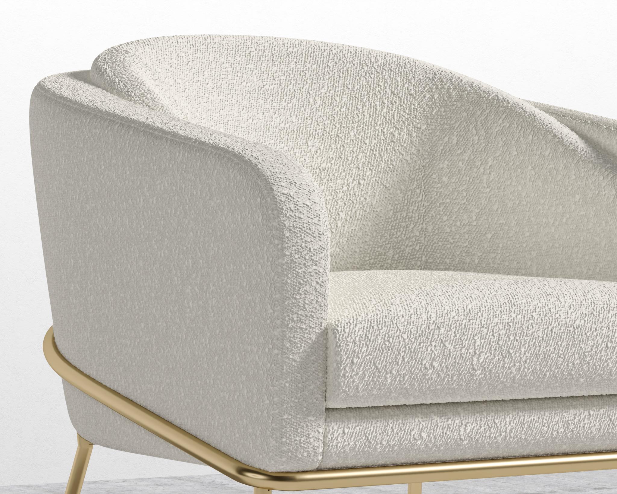 Angelo Lounge Chair - Black - Angelo, Chatou Bouclé - Pearl