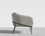 Angelo Lounge Chair - Black - Angelo, Microfiber Leather - Trento Taupe