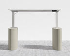 Athena Standing Desk - Alabaster Matte Lacquer, White