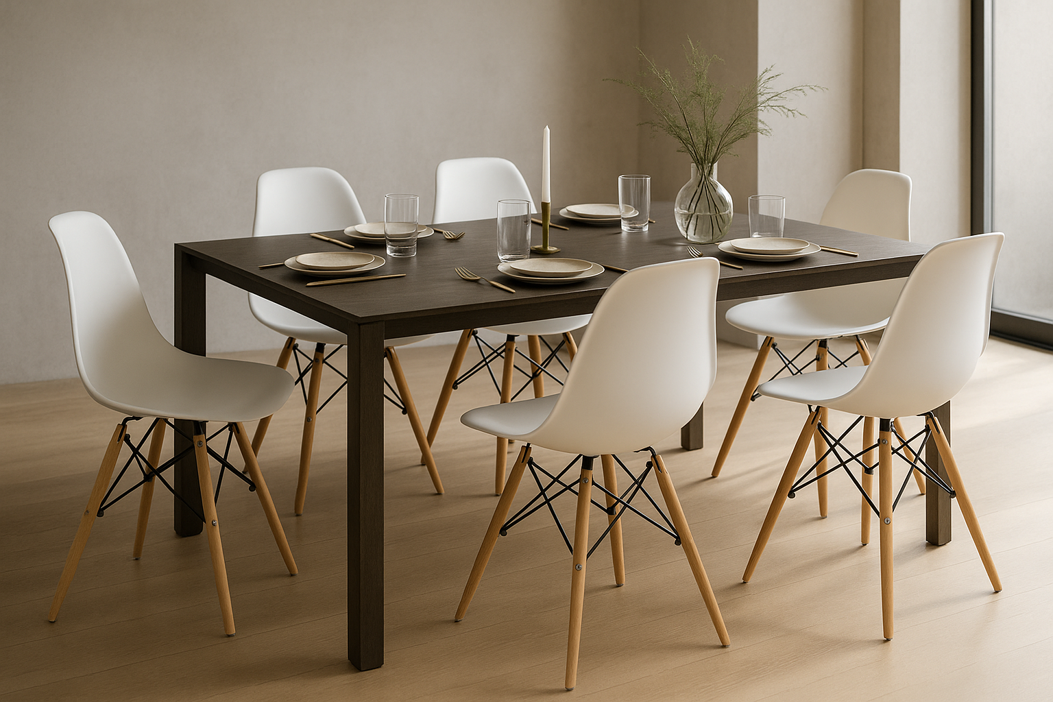 DSW Molded Plastic Side Chair - Set