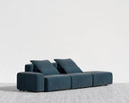 Kaye Open End Sofa L - Large, Corduroy Velvet - Cadet Blue