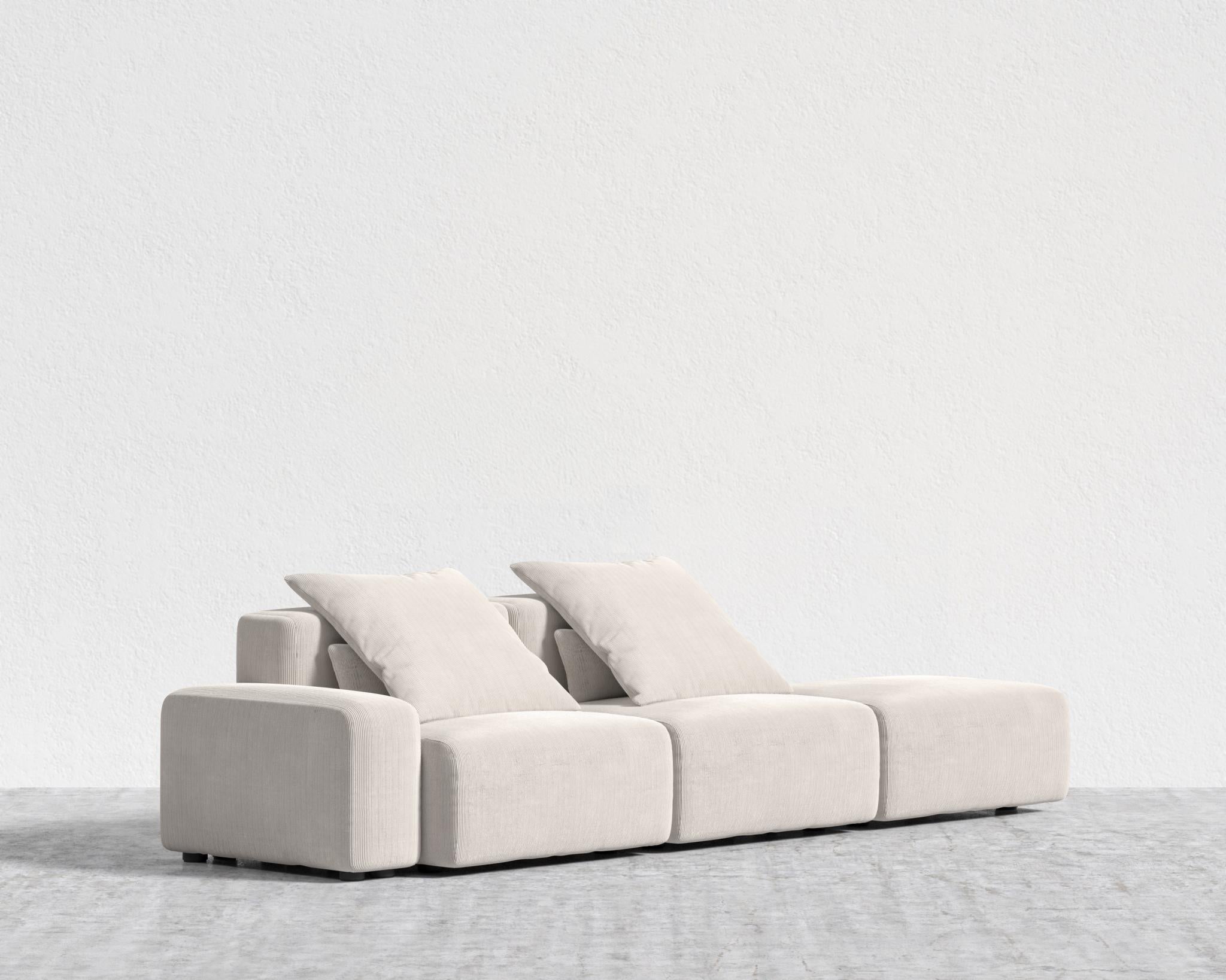 Kaye Open End Sofa L - Large, Corduroy Velvet - Clay