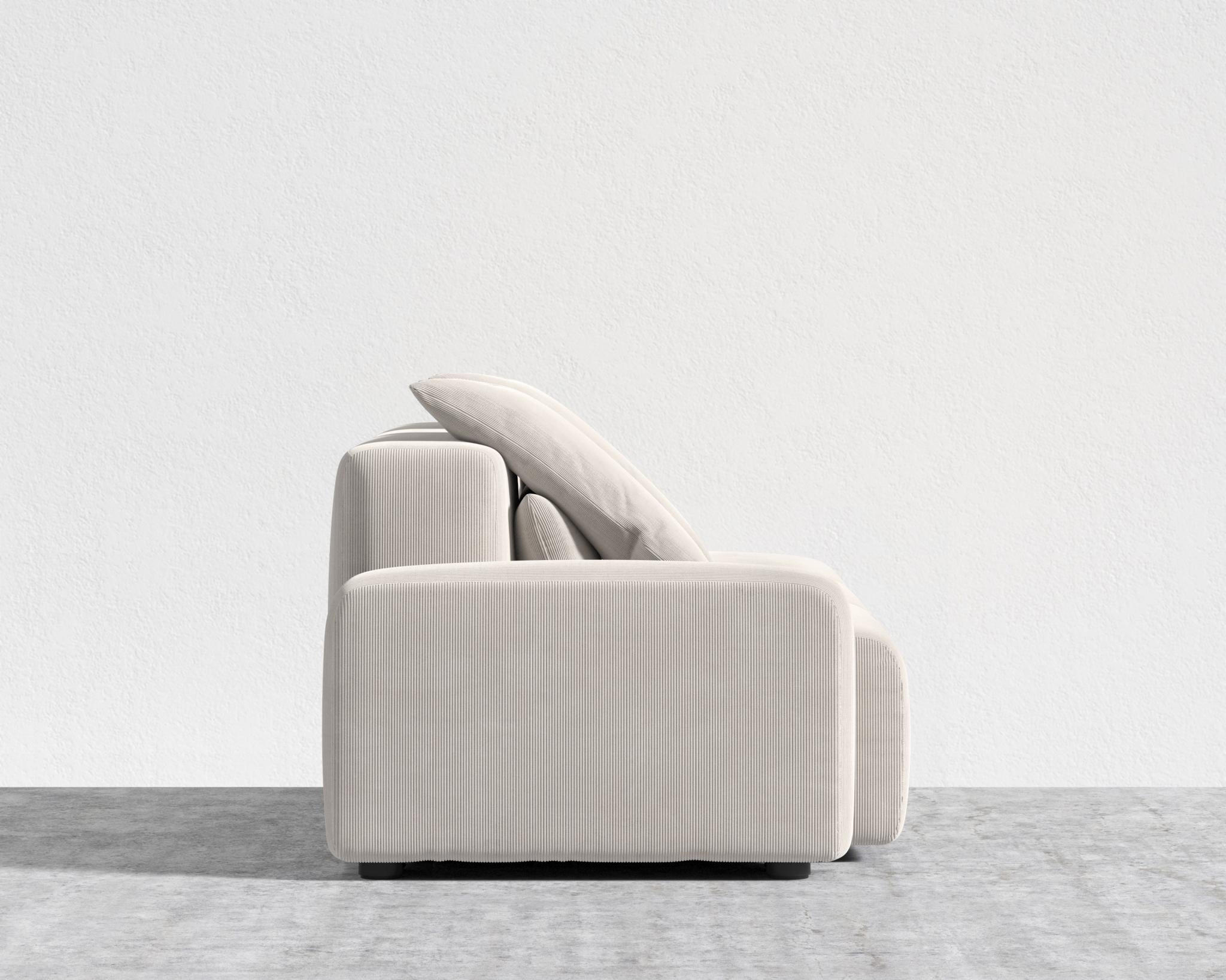 Kaye Open End Sofa L - Large, Corduroy Velvet - Clay