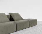 Kaye Open End Sofa L - Large, Corduroy Velvet - Evergreen