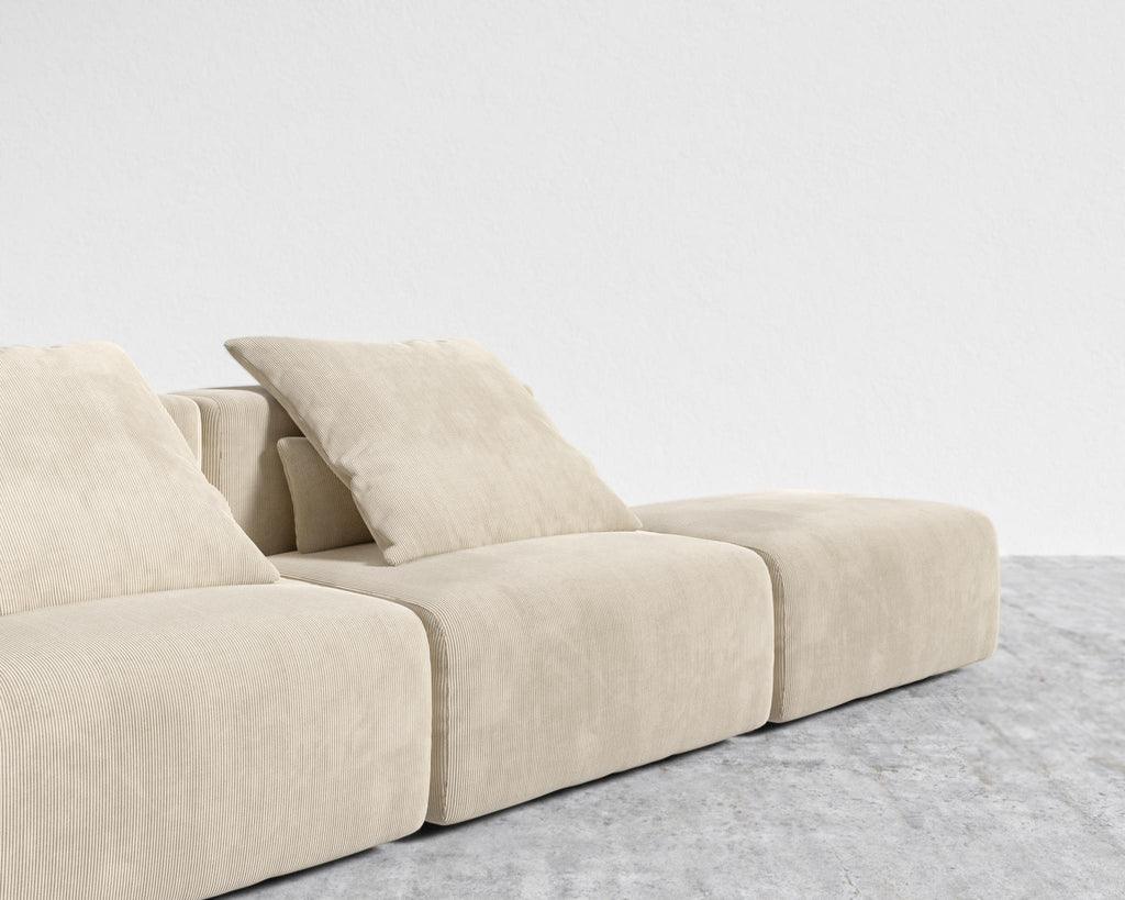 Kaye Open End Sofa L - Large, Corduroy Velvet - Silkstone