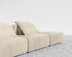 Kaye Open End Sofa L - Large, Corduroy Velvet - Silkstone