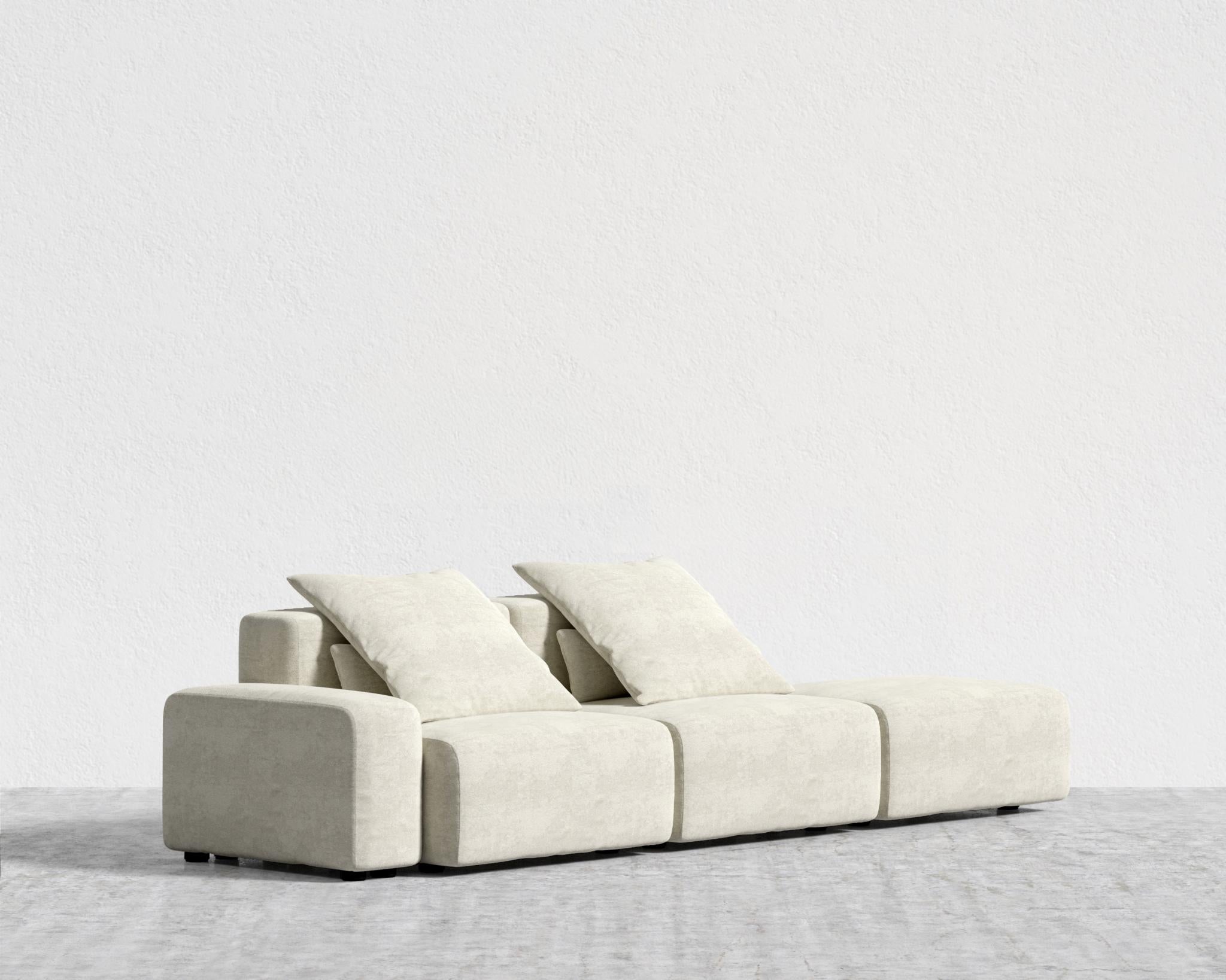 Kaye Open End Sofa L - Large, Essential Cloud Weave - Birch