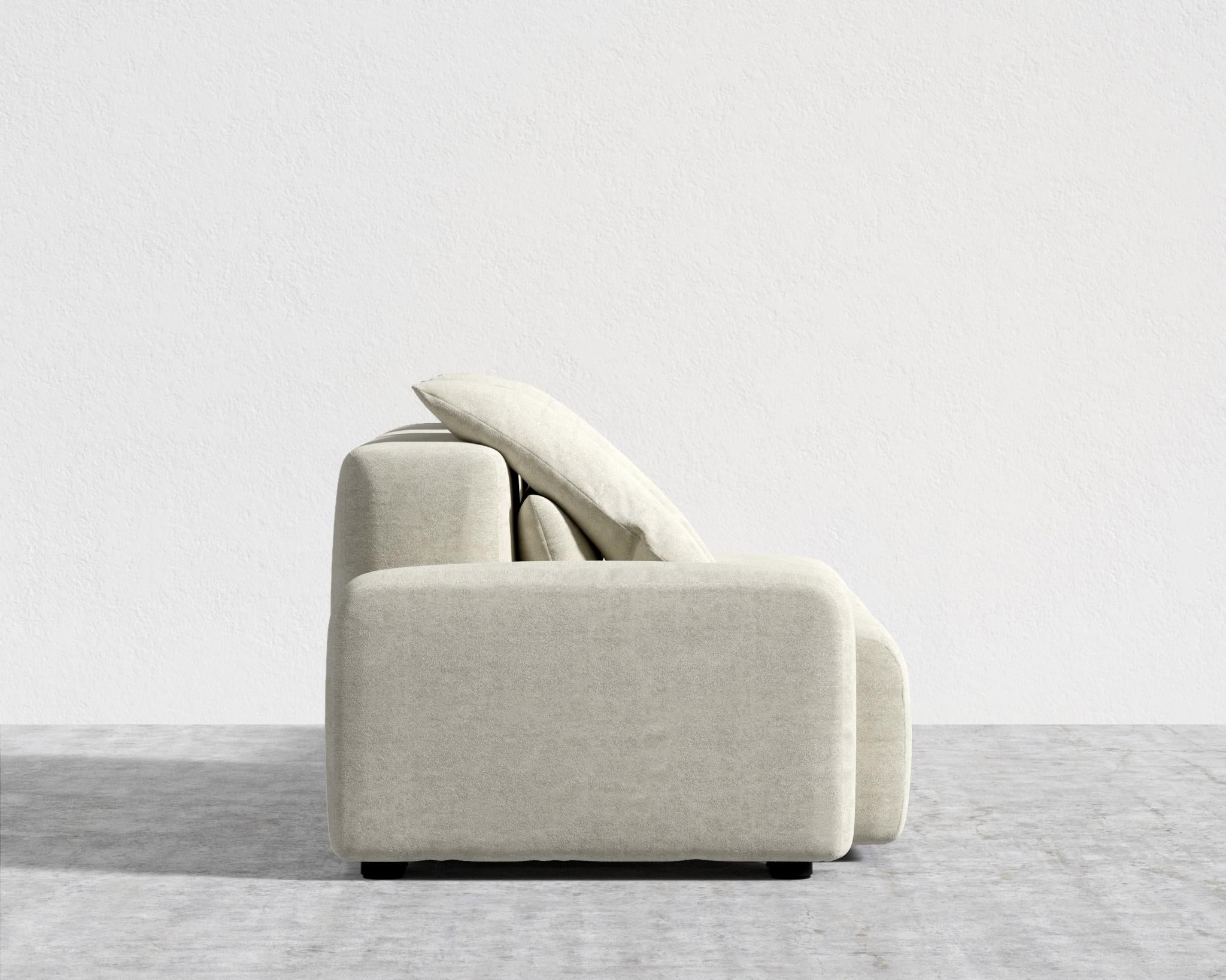 Kaye Open End Sofa L - Large, Essential Cloud Weave - Birch