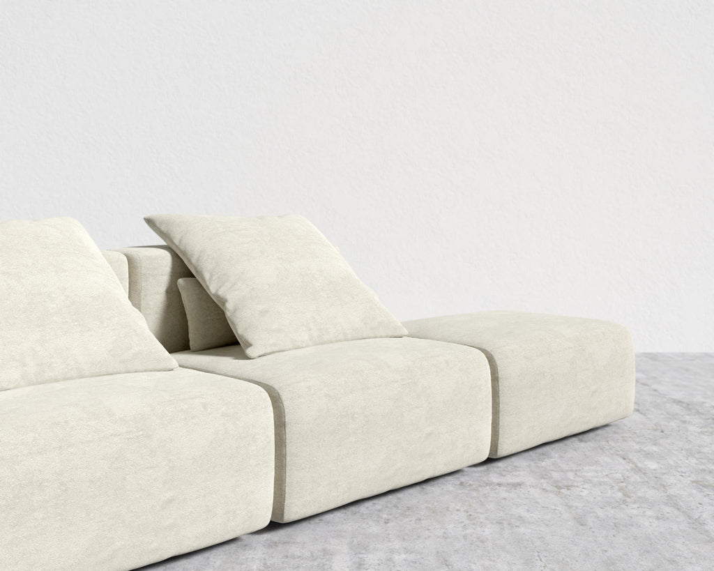 Kaye Open End Sofa L - Large, Essential Cloud Weave - Birch