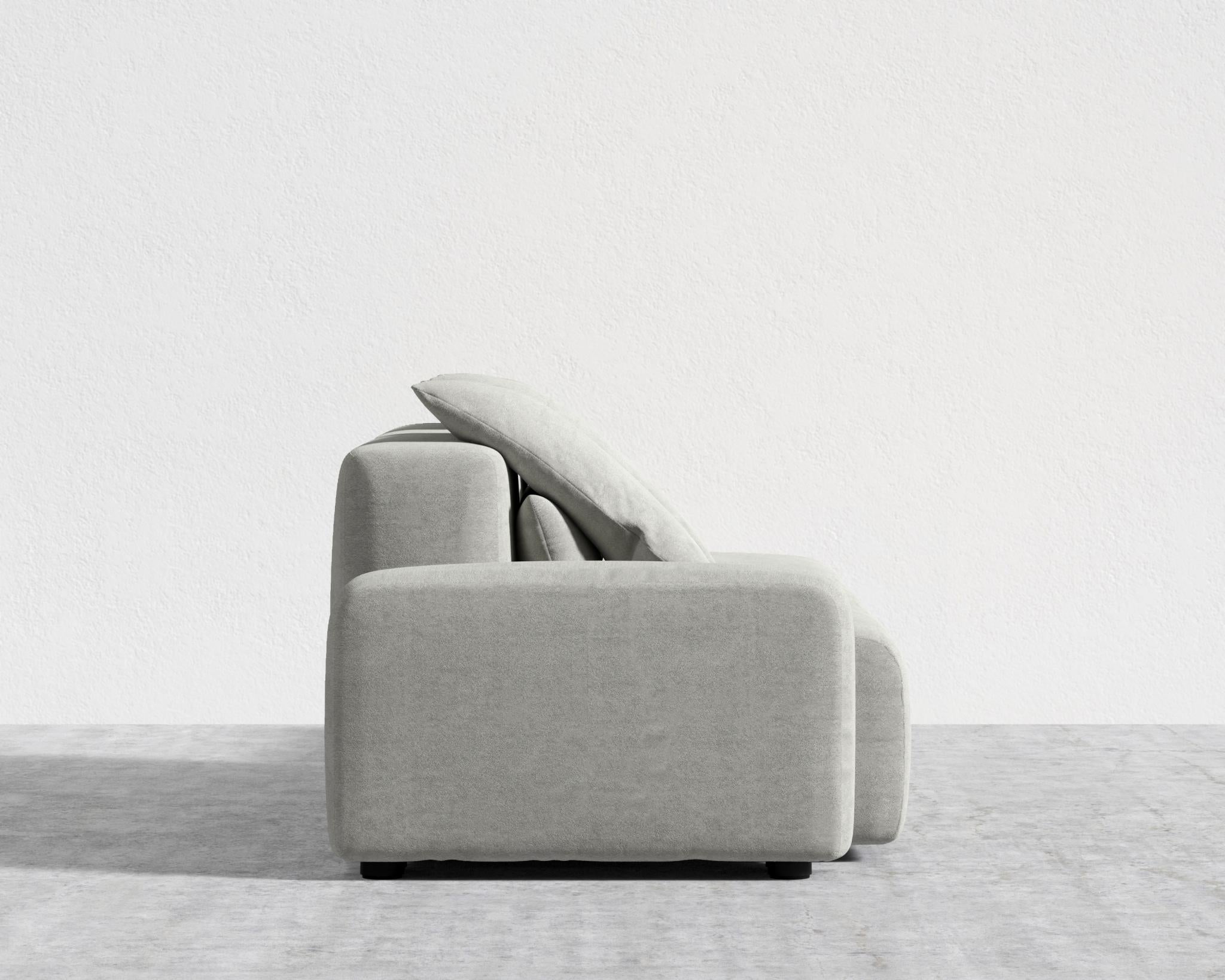 Kaye Open End Sofa L - Large, Essential Cloud Weave - Mist Grey