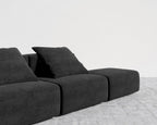 Kaye Open End Sofa L - Large, Essential Cloud Weave - Obsidian