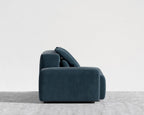 Kaye Open End Sofa S - Standard, Corduroy Velvet - Cadet Blue