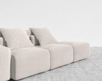 Kaye Open End Sofa S - Standard, Corduroy Velvet - Clay