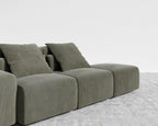 Kaye Open End Sofa S - Standard, Corduroy Velvet - Evergreen