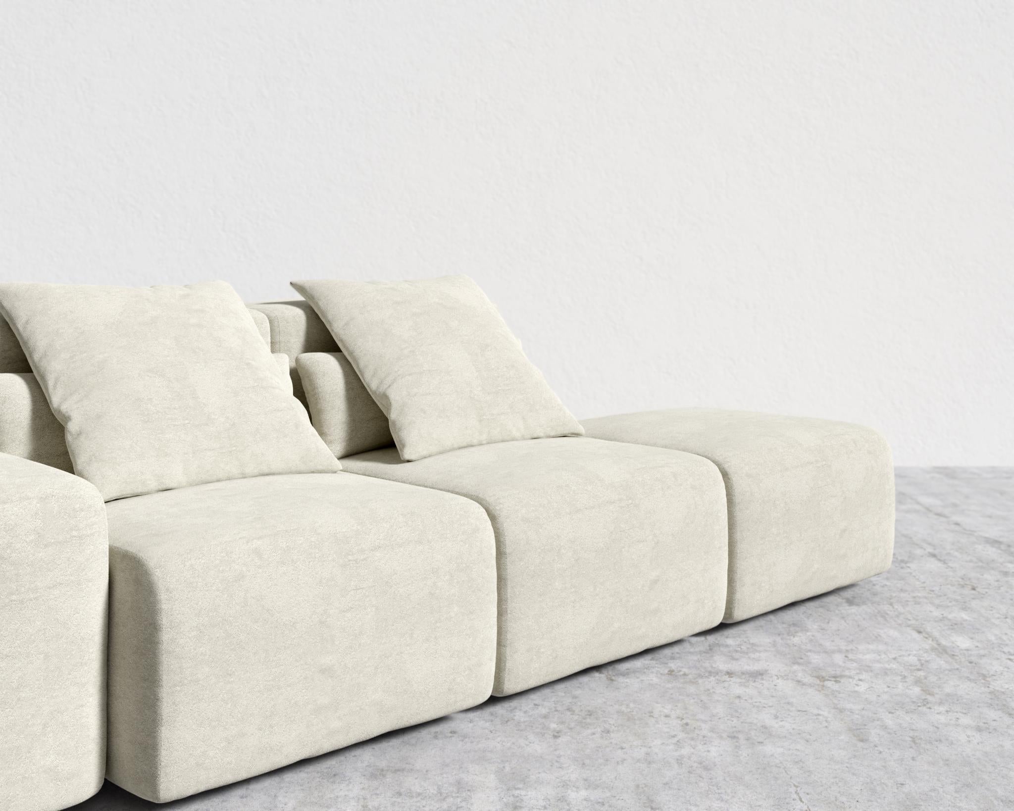 Kaye Open End Sofa S - Standard, Essential Cloud Weave - Birch