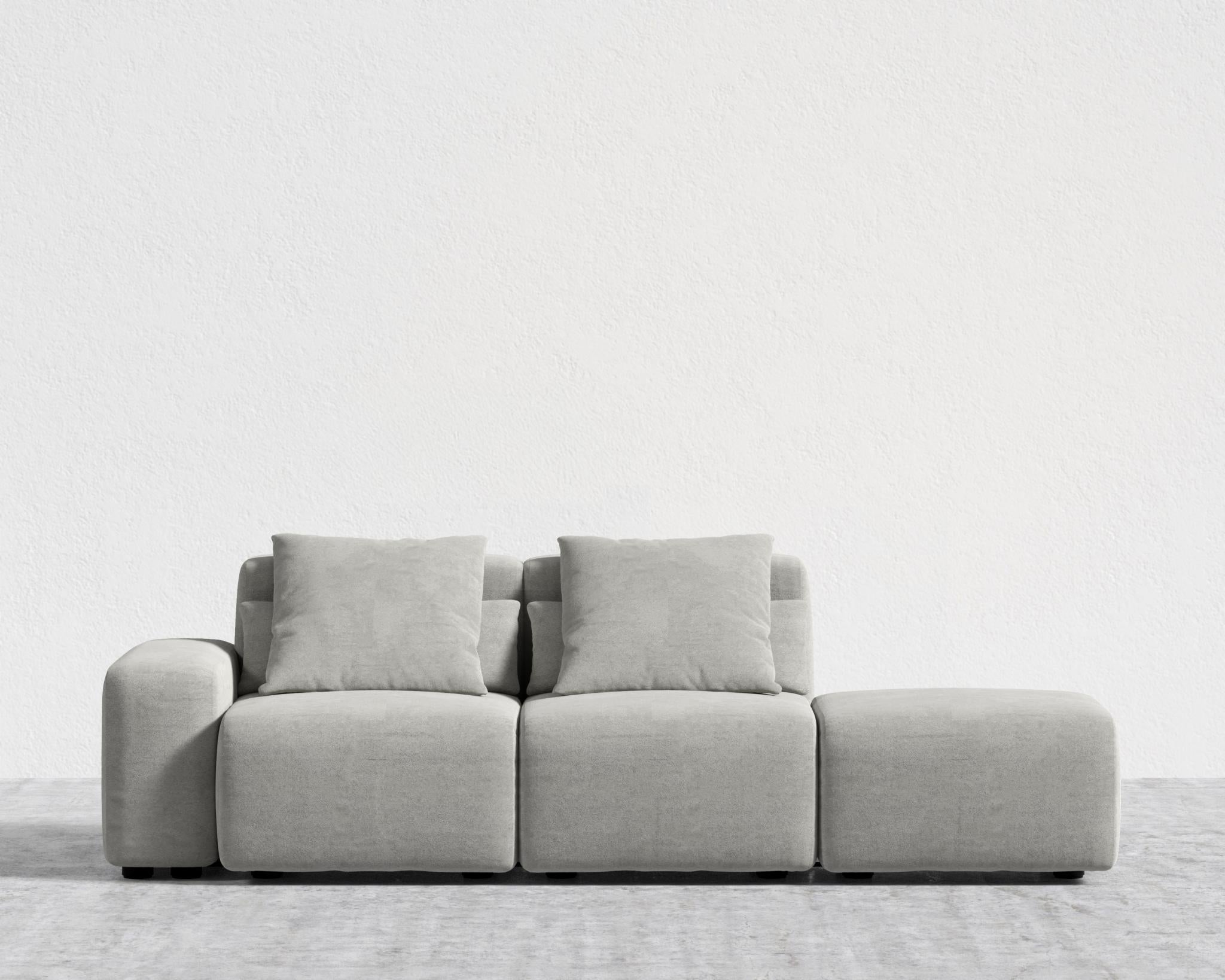 Kaye Open End Sofa S - Standard, Essential Cloud Weave - Mist Grey