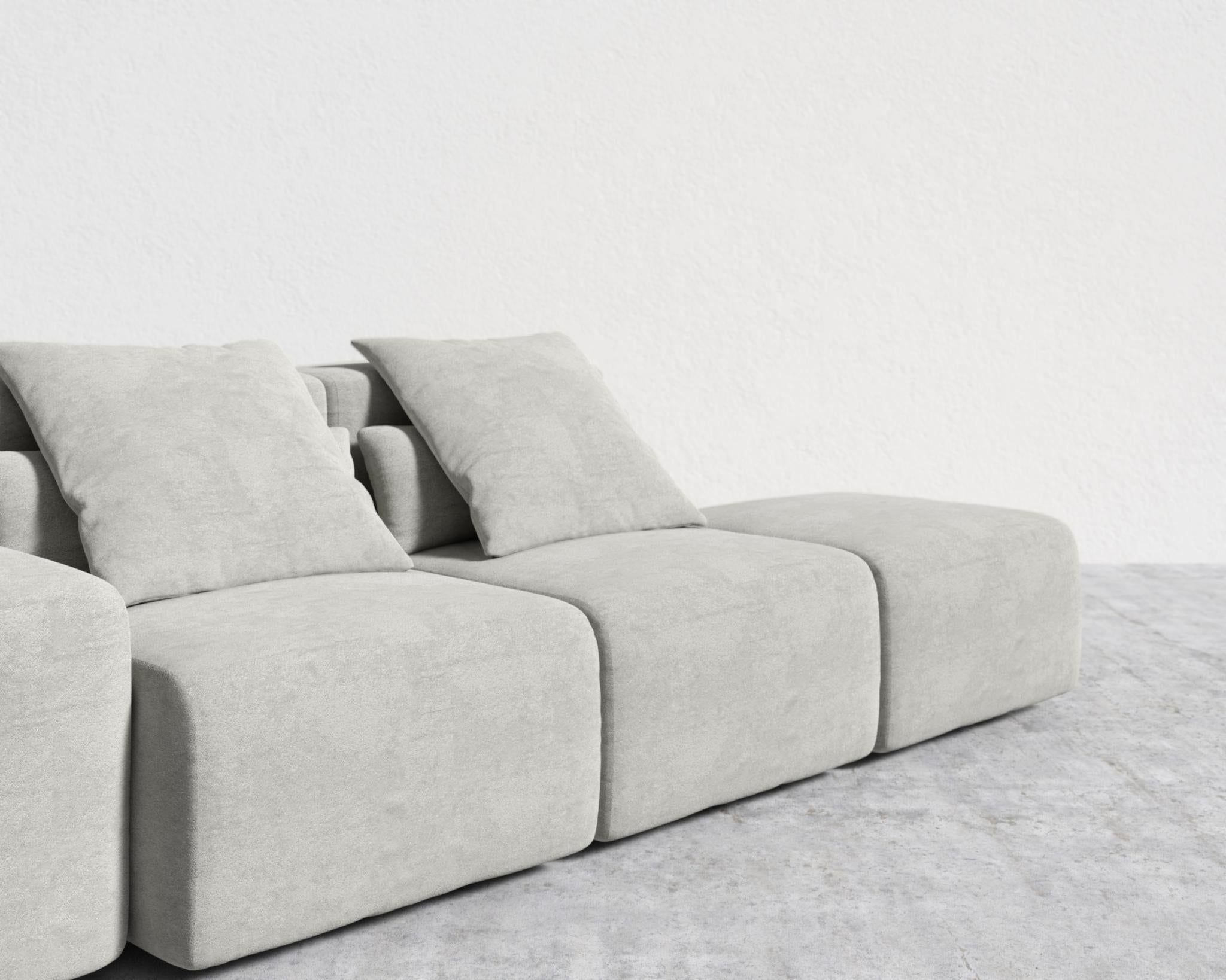 Kaye Open End Sofa S - Standard, Essential Cloud Weave - Mist Grey