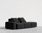 Kaye Open End Sofa S - Standard, Essential Cloud Weave - Obsidian