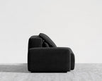 Kaye Open End Sofa S - Standard, Essential Cloud Weave - Obsidian