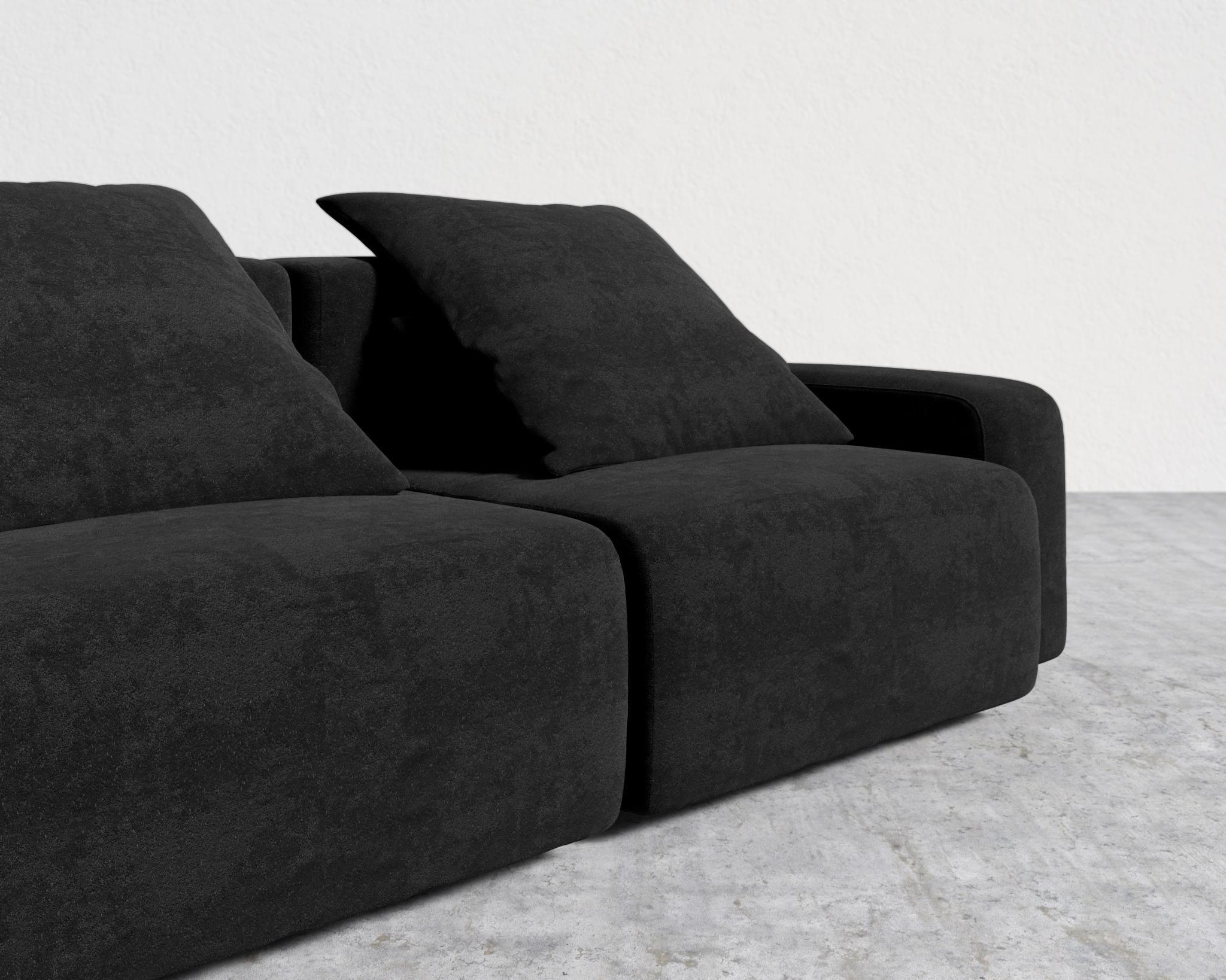Kaye Sofa L - Large, Essential Cloud Weave - Obsidian