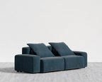 Kaye Sofa L - Large, Corduroy Velvet - Cadet Blue