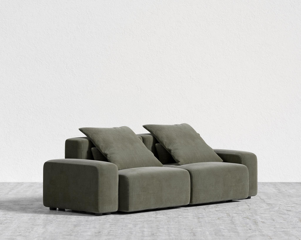 Kaye Sofa L - Large, Corduroy Velvet - Evergreen