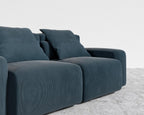 Kaye Sofa S - Standard, Corduroy Velvet - Cadet Blue