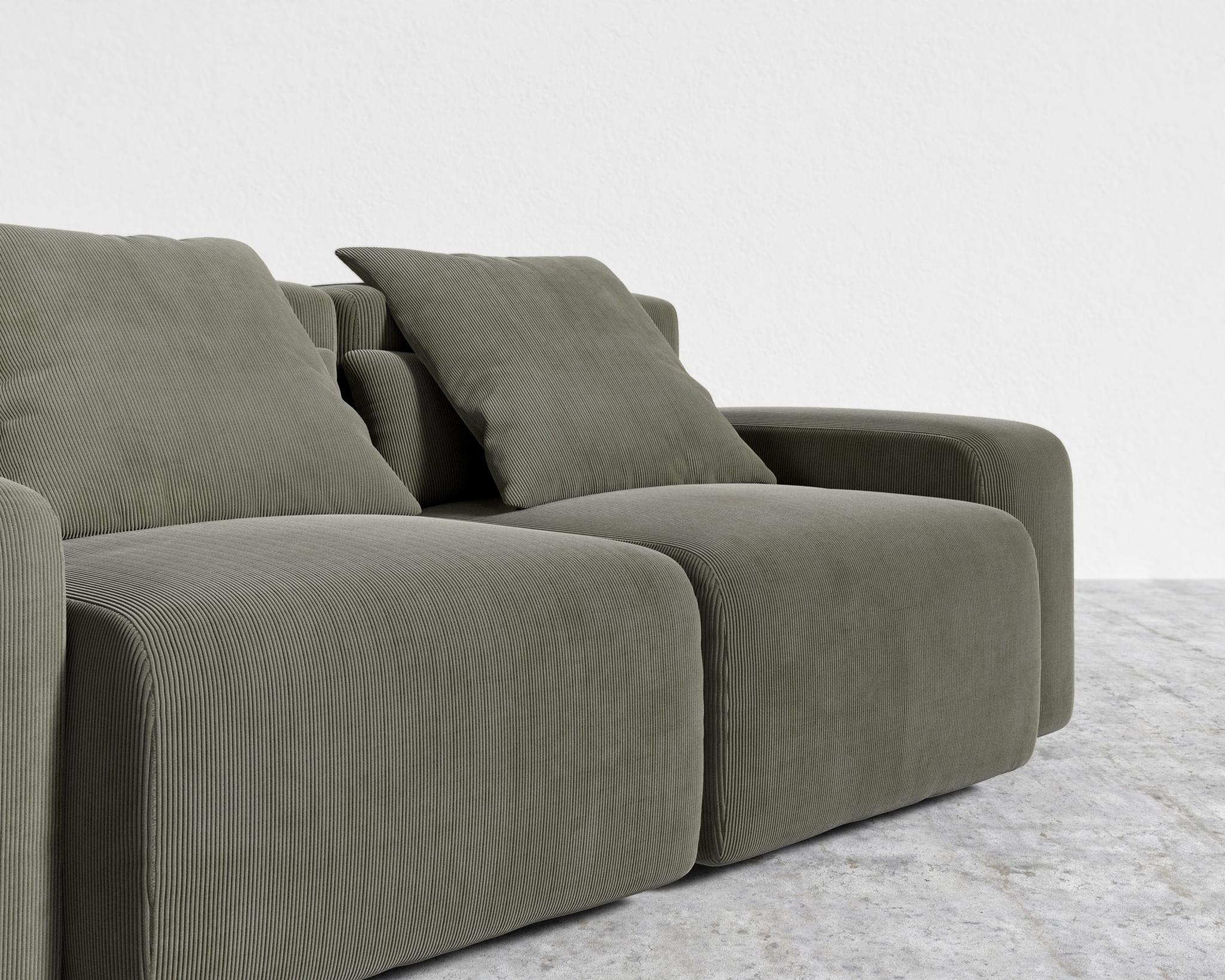 Kaye Sofa S - Standard, Corduroy Velvet - Evergreen