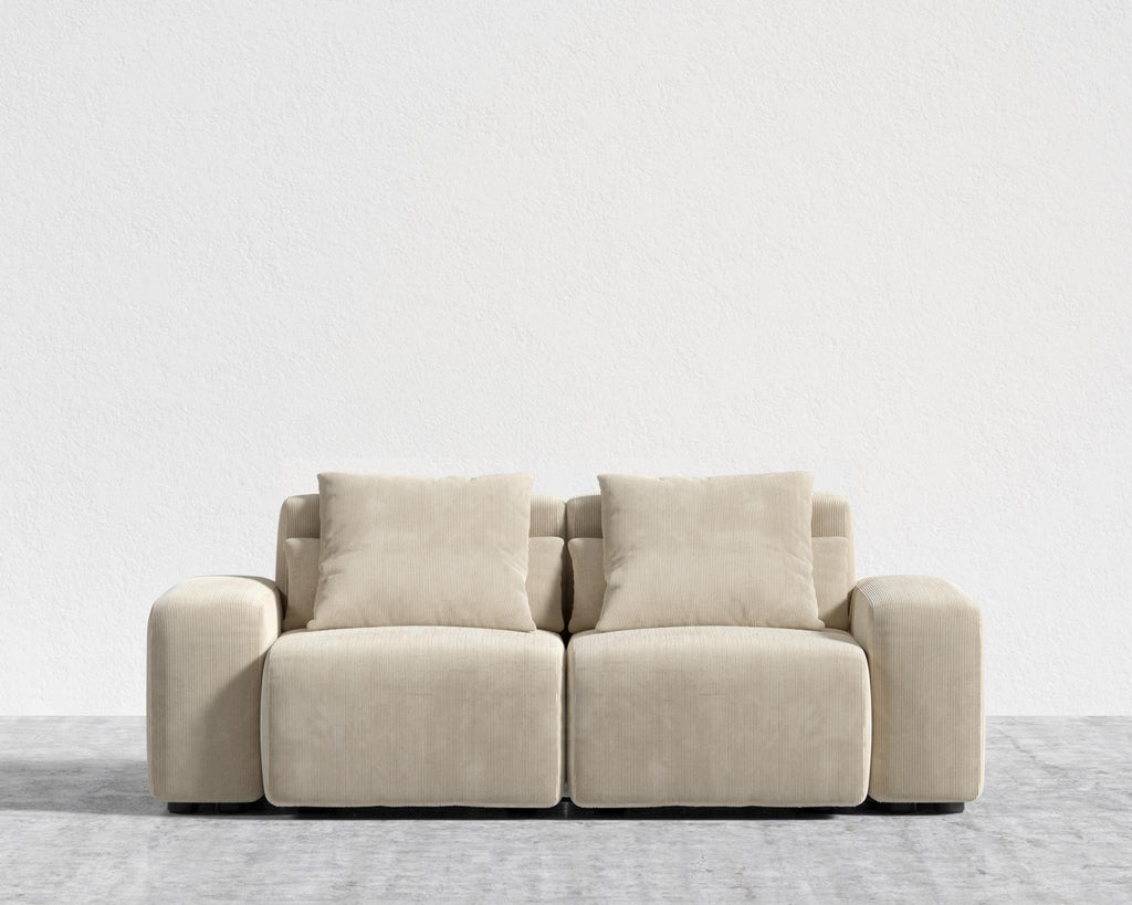 Kaye Sofa S - Standard, Corduroy Velvet - Silkstone