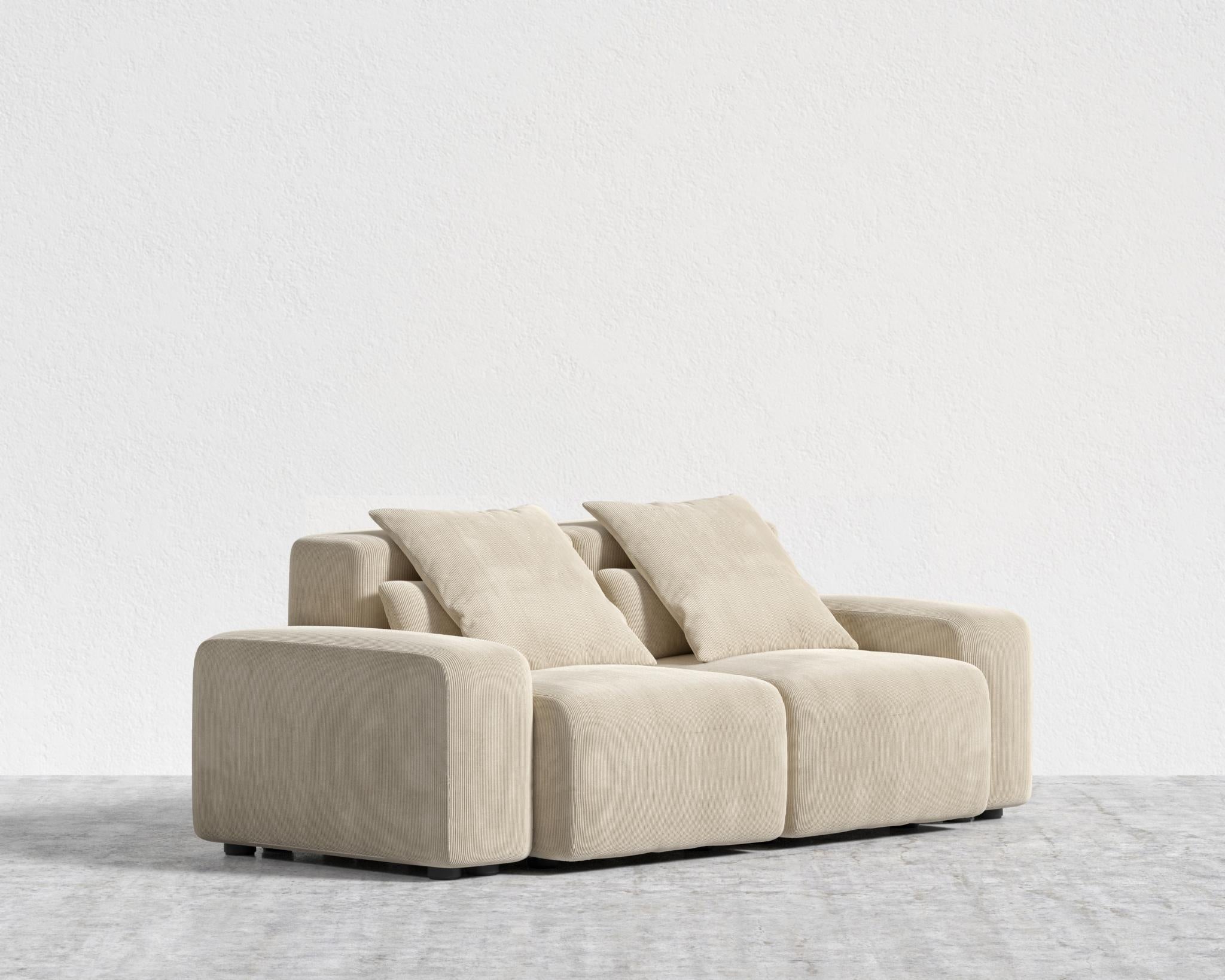 Kaye Sofa S - Standard, Corduroy Velvet - Silkstone