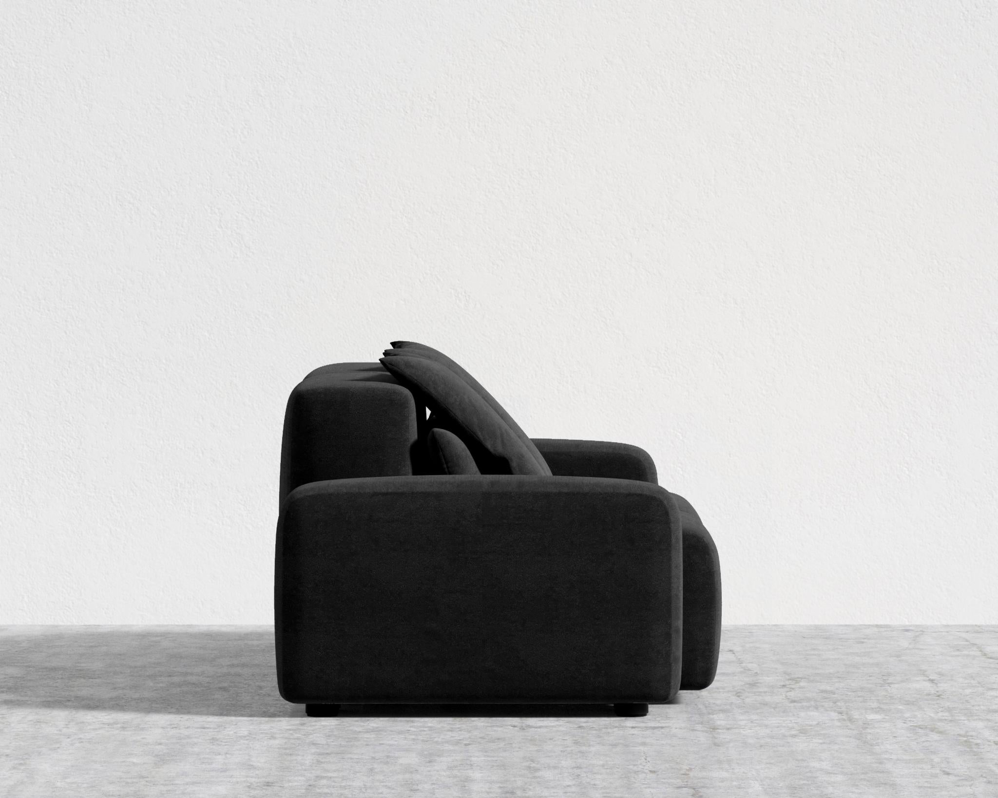 Kaye Sofa S - Standard, Essential Cloud Weave - Obsidian